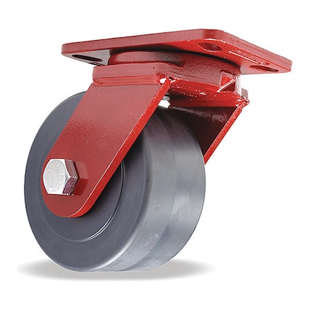 Hamilton Spinfinity Maintenance-Free Kingpinless ZFFM Series Swivel Caster, 6" x 3" Nylast Cast Nylon S-ZFFM-63NYB-4SL-FB