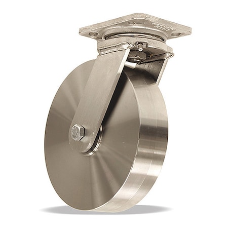 Hamilton Stainless Steel Workhorse Swivel Caster, 8" x 2" Stainless Steel Wheel S-WHS-8HSB