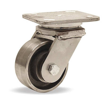 Hamilton Stainless Steel Workhorse Swivel Caster, 4" x 2" Forged Steel Wheel S-WHS-4HFSB