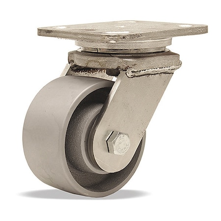 Hamilton Stainless Steel Workhorse Swivel Caster, 4" x 2" Metal Wheel S-WHS-4HMB
