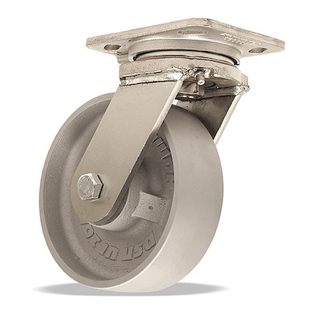 Hamilton Stainless Steel Workhorse Swivel Caster, 6" x 2" Metal Wheel S-WHS-6HMB
