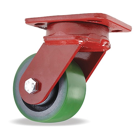 Hamilton Kingpinless Swivel Caster, 4" x 2" Duralast (95A) Wheel, 1/2" Sealed Precision Ball Bearings S-ZFWH-4DB