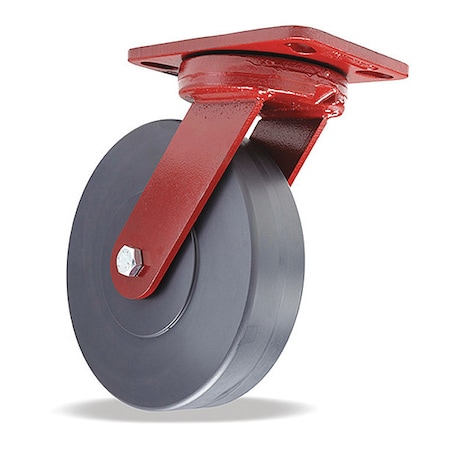 Hamilton Kingpinless Swivel Caster, 8" x 2" Nylast High Performance Cast Nylon Wheel S-ZFHS-8NYB-4SL