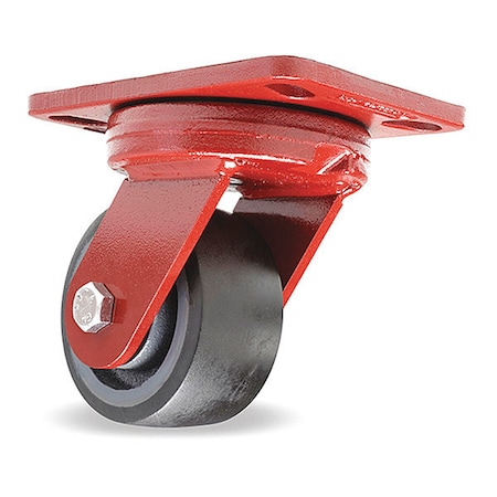 Hamilton Kingpinless Swivel Caster, 4" x 2" Duralast XC (70D) Wheel, 3/4" Sealed Precision Ball Bearings S-ZFHS-4DB70