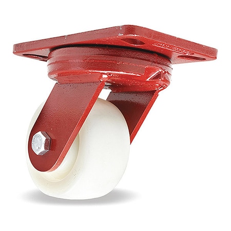 Hamilton Kingpinless Swivel Caster, 4" x 2" White Nylon 6 Wheel, 3/4" Sealed Precision Ball Bearings S-ZFHS-4WNB