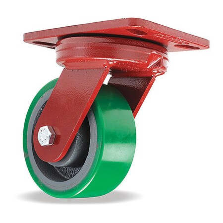 Hamilton Kingpinless Swivel Caster, 5" x 2" Duralast (95A) Wheel, 3/4" Sealed Precision Ball Bearings S-ZFHS-5DB