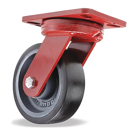 Hamilton Kingpinless Swivel Caster, 6" x 2" Duralast XC (70D) Wheel, 3/4" Sealed Precision Ball Bearings S-ZFHS-6DB70