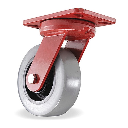 Hamilton Kingpinless Swivel Caster, 6" x 2" DuraGlide Wheel (95A), 3/4" Sealed Precision Ball Bearings S-ZFHS-6GB95