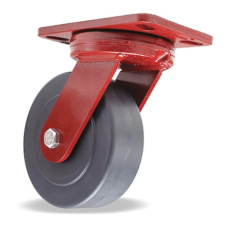 Hamilton Kingpinless Swivel Caster, 6" x 2" Nylast High Performance Cast Nylon Wheel S-ZFHS-6NYB-4SL