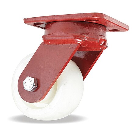 Hamilton Kingpinless Swivel Caster, 4" x 2" Whte Nylon 6 Wheel, 1/2" Sealed Precision Ball Bearings S-ZFWH-4WNB
