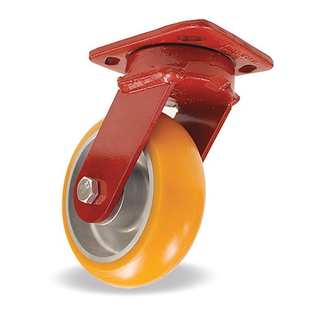Hamilton Kingpinless Swivel Caster, 6" x 2" Ergo-Tech (87A) Wheel, 1/2" Sealed Precision Ball Bearings S-ZFWH-62EMB-FB
