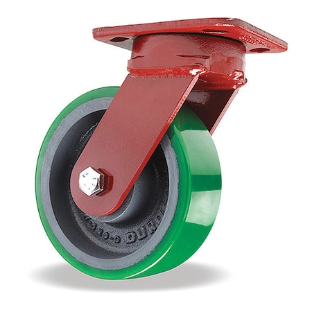 Hamilton Kingpinless Swivel Caster, 6" x 2" Duralast (95A) Wheel, 1/2" Sealed Precision Ball Bearings S-ZFWH-6DB-FB