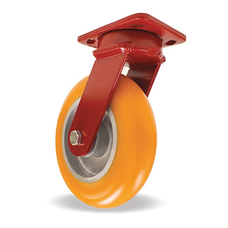 Hamilton Kingpinless Swivel Caster, 8" x 2" Ergo-Tech (87A) Wheel, 1/2" Sealed Precision Ball Bearings S-ZFWH-82EMB