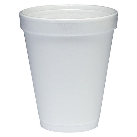 DART Disposable Hot cup 10 oz. White, Foam, Pk1000 10J10