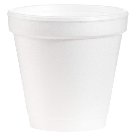 Dart Disposable Hot cup 4 oz. White, Foam, Pk1000 4J4