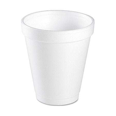 DART Disposable Hot cup 6 oz. White, Foam, Pk1000 6J6