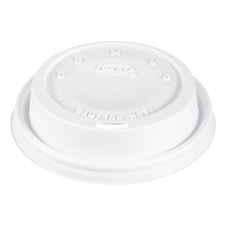 Dart Lid for 10 oz. Hot Cup, Dome, Sip Through, White, Pk1000 10EL