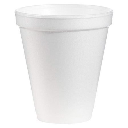 DART Disposable Cold/Hot Cup 12 oz. White, Foam, Pk1000 12J16