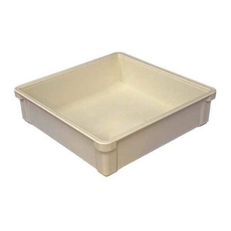 Toteline Container, 17-1/2" x 17-1/2" x 4-1/2", White 8170085269