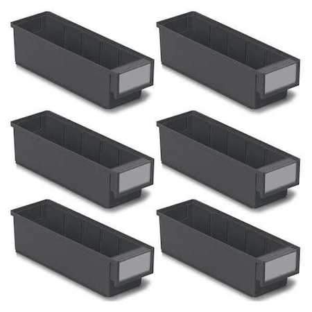 Treston Hang & Stack Storage Bin, 6 PK SBS6-3010-4ESD