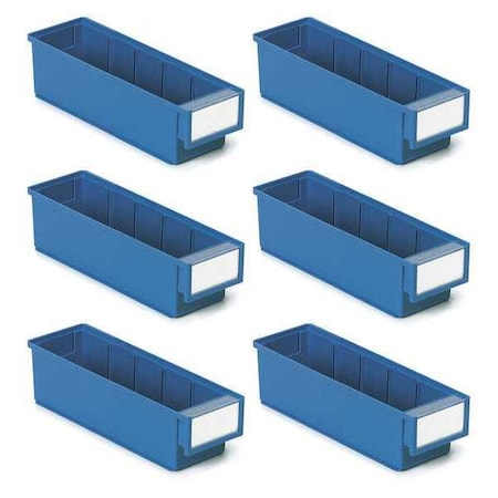 Treston Hang & Stack Storage Bin, Red/Blue, 6 PK SBS6-3010-6