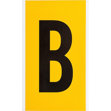 Brady Numbers & Letters, Black On Yellow, 6 Inch 1570-B