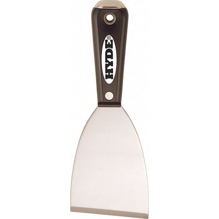 Hyde Stiff Chisel Scraper, 3" W, Black/Silver 02568
