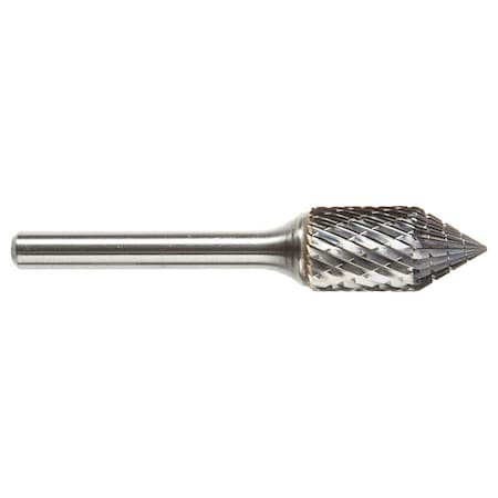 Sgspro Carbide Bur, Cyl, 1/2in., Dbl, 6 deg. Angle 15861