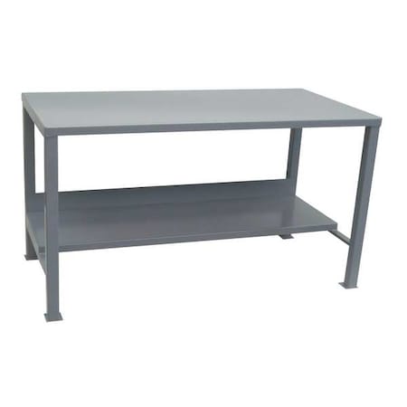 Jamco Heavy Duty Fixed Work Bench, Steel, 72" W, 34" Height, 3000 lb., Straight UA372GP
