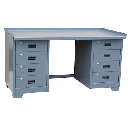 Jamco Heavy Duty Work desks, Steel, 60" W, 31" Height, 2000 lb., Pedestal WO360GP