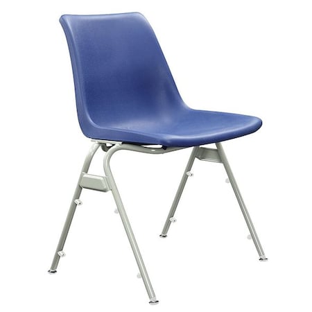 Zoro Select Stacking Chair, Plastic, Blue 16A323
