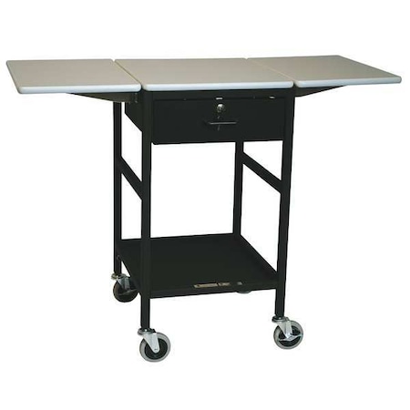 Irsg Adjustable Height Mobile Work Table, 18In ERGO-27-K8