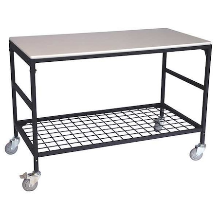 Irsg Adjustable Mobile Work Table, 26 In. W ERGO-50-K1