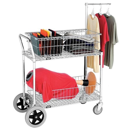 Zoro Select Visual Cart, Cap 300 Lb, 41x18, 2 Shelves VSC-183C