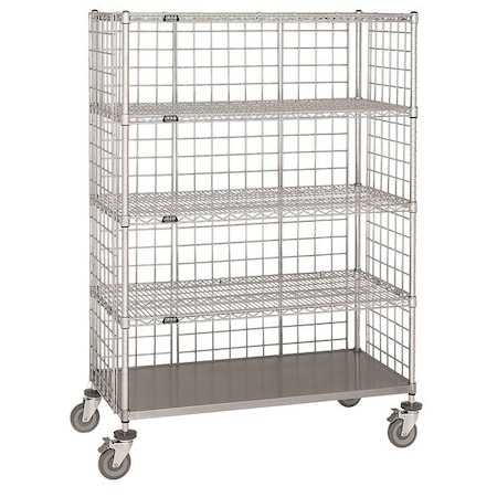 Zoro Select Wire Cart, 24 In. W, 60 In. L, Steel LC-2460C