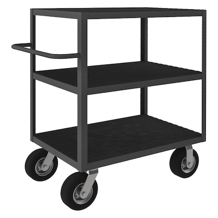 Zoro Select Instrument Cart with Flush Metal Shelves, Steel, 1,200 lb Load Capacity, 3 Shelves, 54 1/4 in L RIC-304850-3-8SPN-95