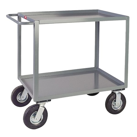Jamco Utility Cart with Lipped Metal Shelves, Steel, 1,200 lb Load Capacity, 2 Shelves, 54 in L, 37 in W SA448Z800GP
