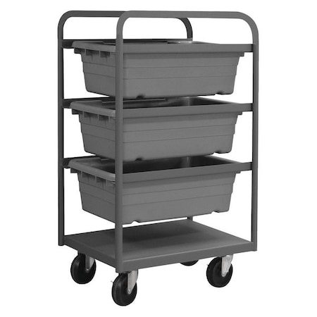 Durham Mfg Steel Vertical Rack-Style Tub Cart, 300 lb Load Capacity, 26 in Overall L, 42 in Overall H TBR-183042-3-5PO-95