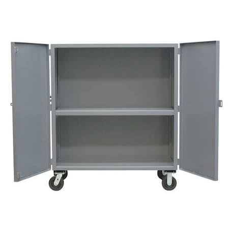 Jamco Solid-Sided Metal Security Cart with Fixed Shelves, 3,000 lb Capacity, 40 in W x 54 in L x 57 in H VF448-P6