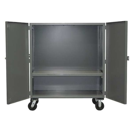 Jamco Solid-Sided Metal Security Cart with Adjustable Shelves, 3,000 lb Capacity, 40 in W x 54 in L x VZ448P600GP