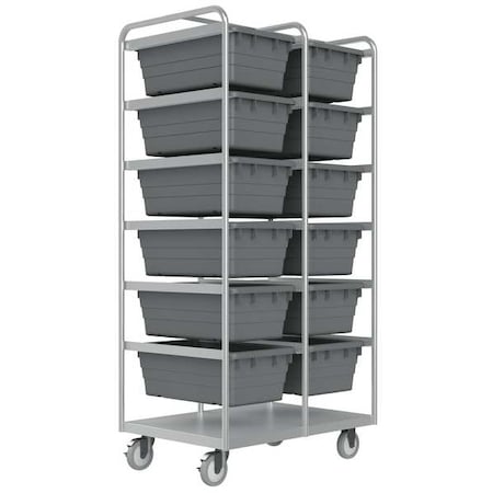Durham Mfg High-Strength Corrosion-Resistant Vertical Rack-Style Tub Cart, 1,200 lb Load Capacity STBR-303672-12-5PU