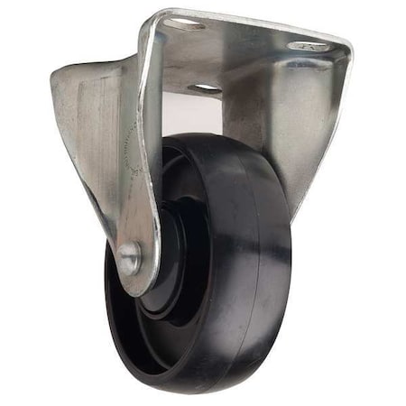 Zoro Select Plate Caster, Rigid, Nylon, 4 in., 330 lb. TFSV 100 BN0S