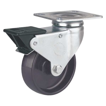 Zoro Select Plate Caster, Swivel, Nylon, 5 in., 330 lb. TSSV 125 BN0S TS