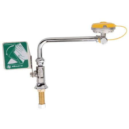 Haws Plumbed Eyewash, Counter Mount, Plumbed, 10 in H., 17 in W 7612LH