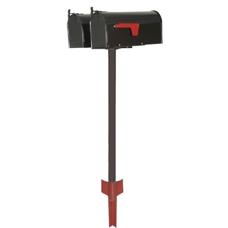 Tapco Double Mailbox Assembly, Black, Economy 034-00137