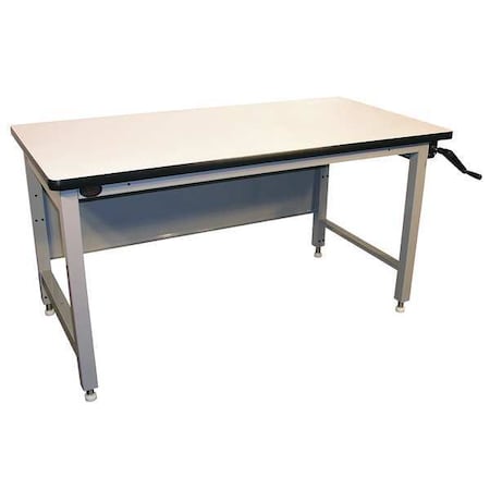 Pro-Line Hand Crank Ergo-line Heavy Duty Work Bench, ESD Laminate, 60" W, 30" to 42" Height, 750 lb. ELH6030C-A31