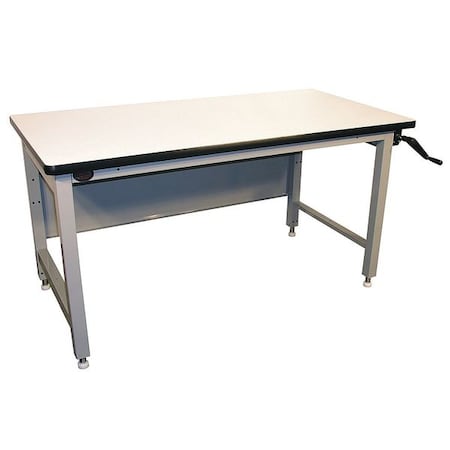 Pro-Line Hand Crank Ergo-line Heavy Duty Work Bench, ESD Laminate, 72" W, 30" to 42" Height, 750 lb. ELH7230C-A31