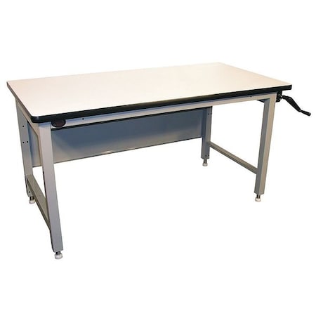 Pro-Line Hand Crank Ergo-line Heavy Duty Work Bench, Laminate, 72" W, 30" to 42" Height, 750 lb., Straight ELH7230P-A31