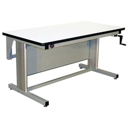 Pro-Line Hand Crank Height Adjustable Work Bench, ESD Laminate, 30" W, 30" to 42" Height, 330 lb. EL6030C-A31