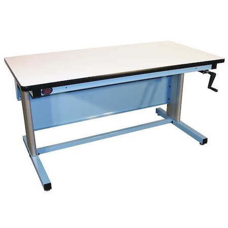 Pro-Line Hand Crank Height Adjustable Work Bench, Laminate, 30" W, 30" to 42" Height, 330 lb., Cantilever EL7230P-L14